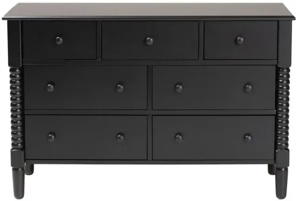 Welsh Black Spindle Wood 7-Drawer Dresser