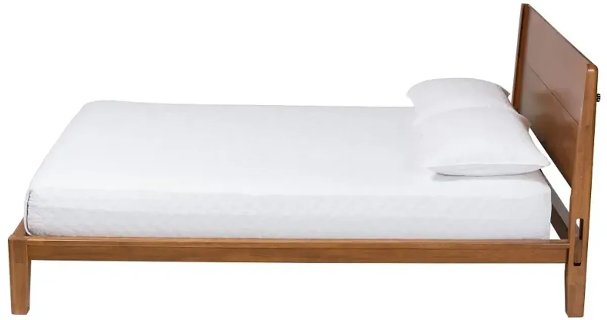 Reese Walnut Brown Queen Platform Bed