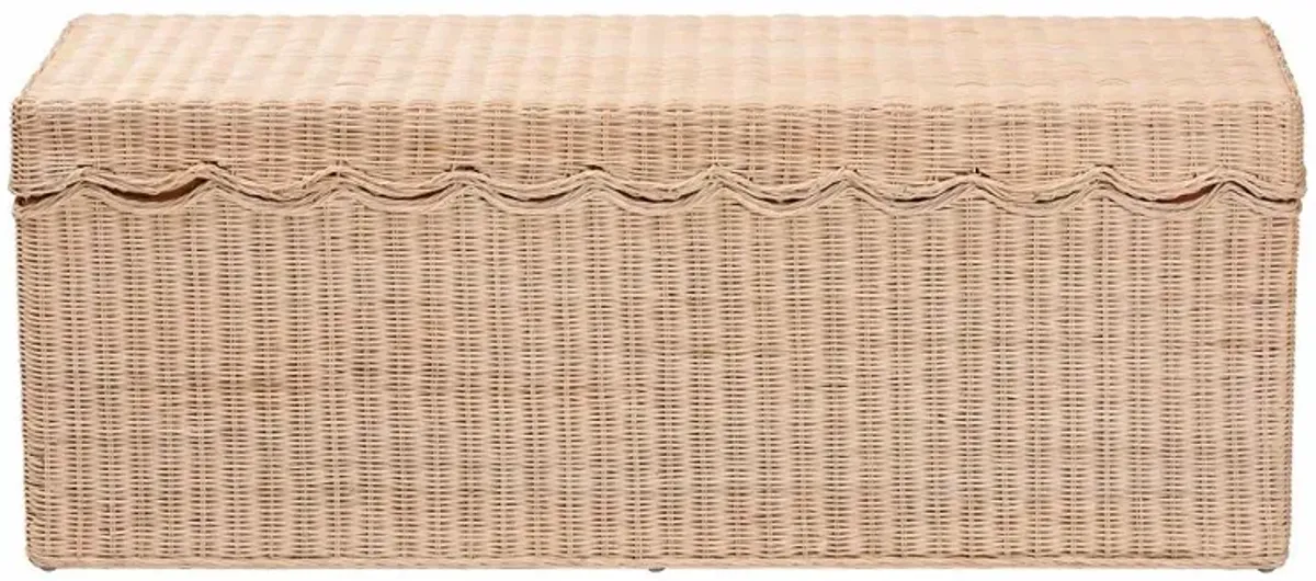 Damae Scalloped Natural Rattan Chest