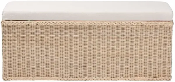 Baird Natural Rattan Storage Bench