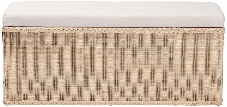 Baird Natural Rattan Storage Bench