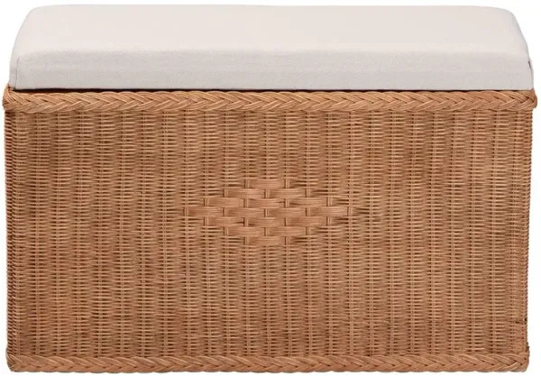 Ronan Natural Rattan Storage Bench