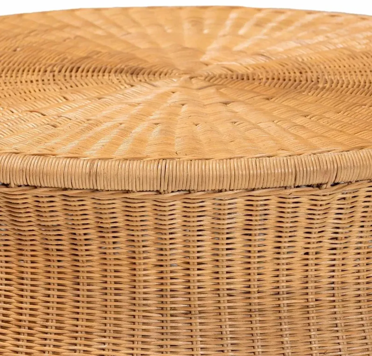 Caroline Light Honey Rattan Round Coffee Table