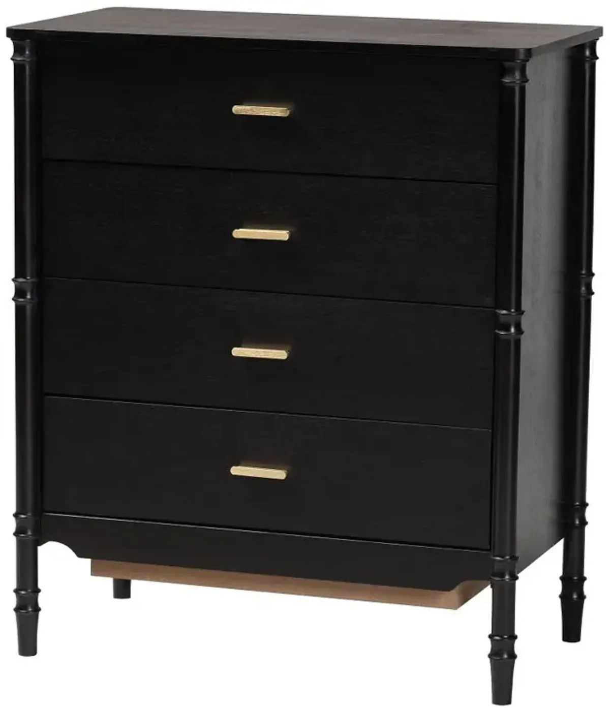 Marisela Black Wood Chest of Drawers