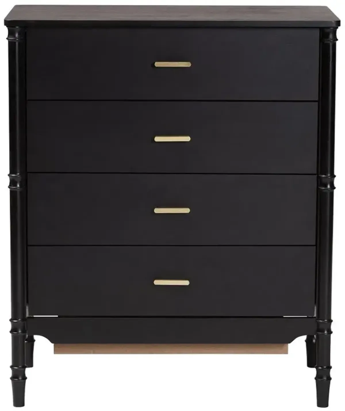 Marisela Black Wood Chest of Drawers