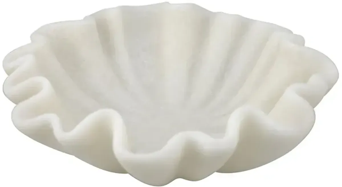 Ivory Scalloped Decorative Bowl