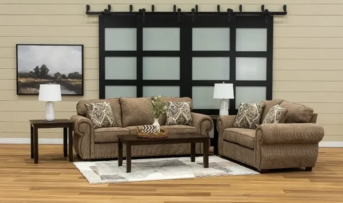 Southport Brown Sofa 7 Piece Living Room Set