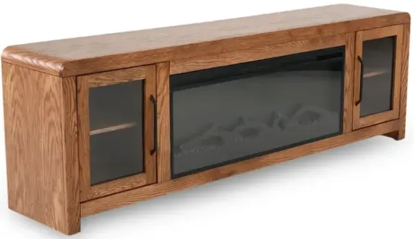 Haven Brown Fireplace TV Stand