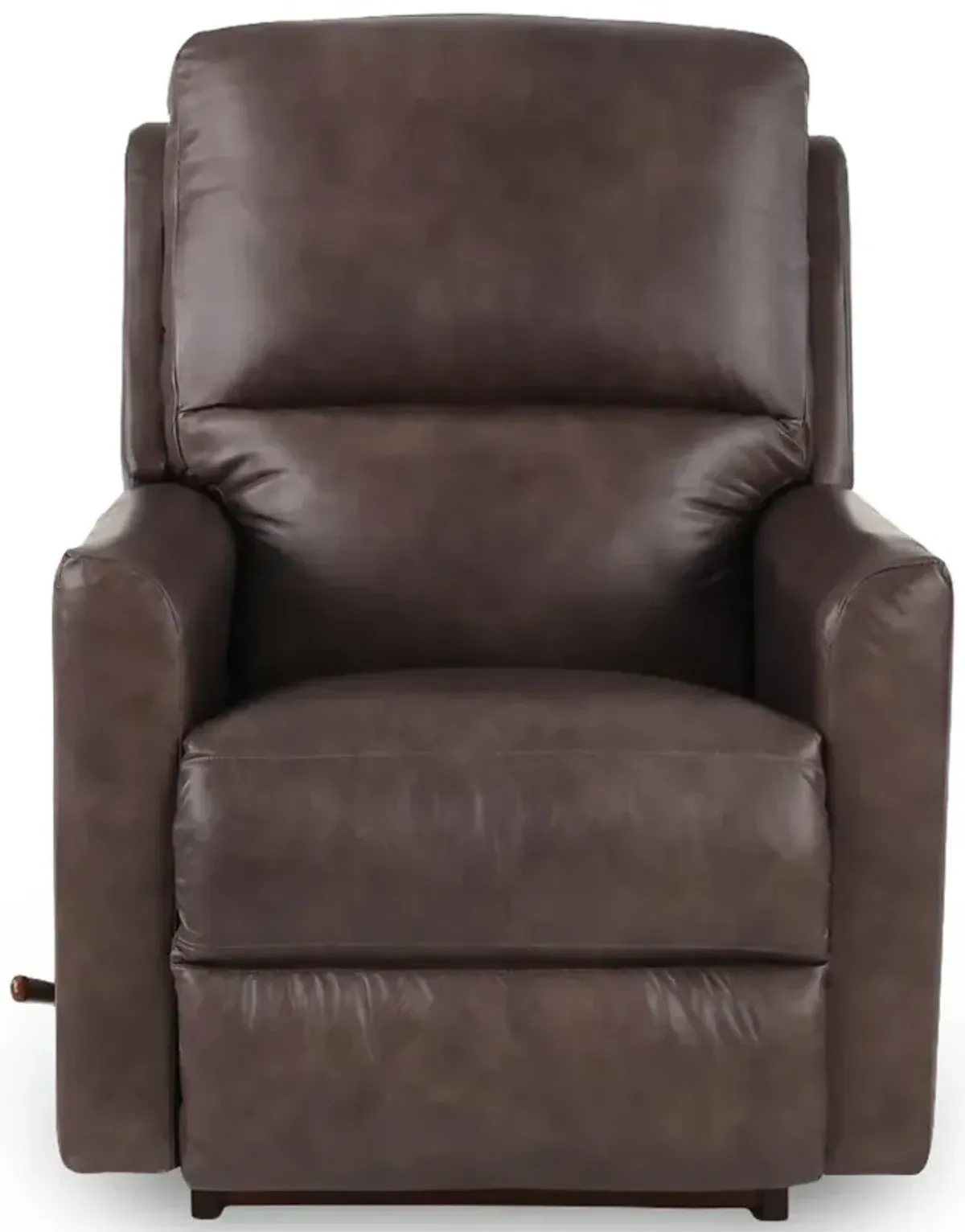 Wynne Coal Gray Leather Rocker Recliner