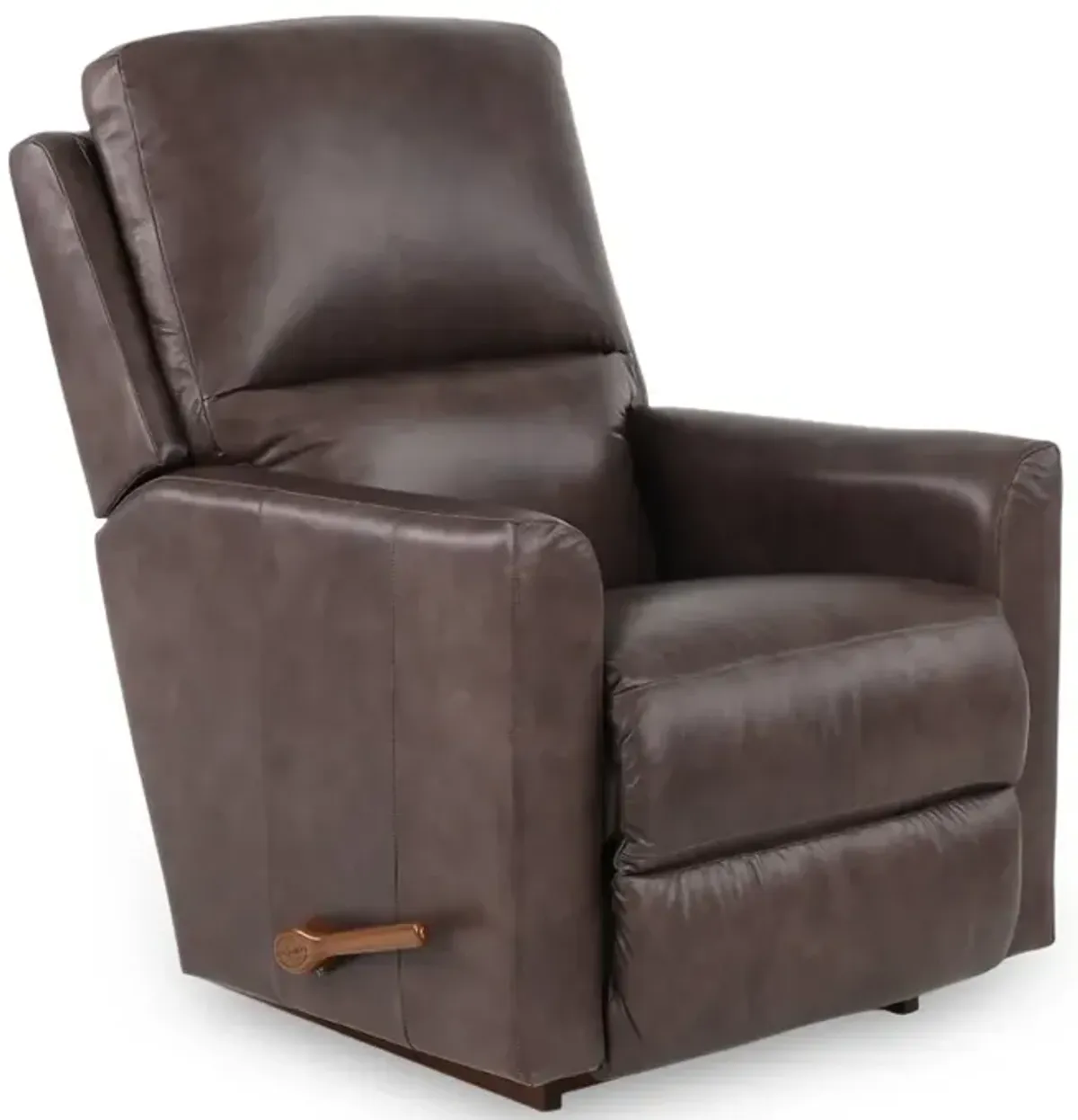 Wynne Coal Gray Leather Rocker Recliner