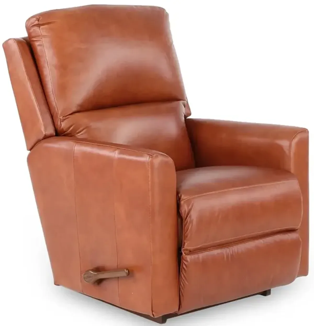Wynne Russet Brown Leather Rocker Recliner