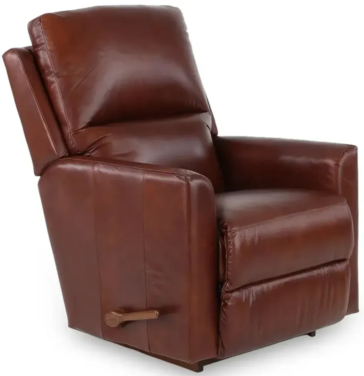 Wynne Cedar Dark Brown Leather Rocker Recliner