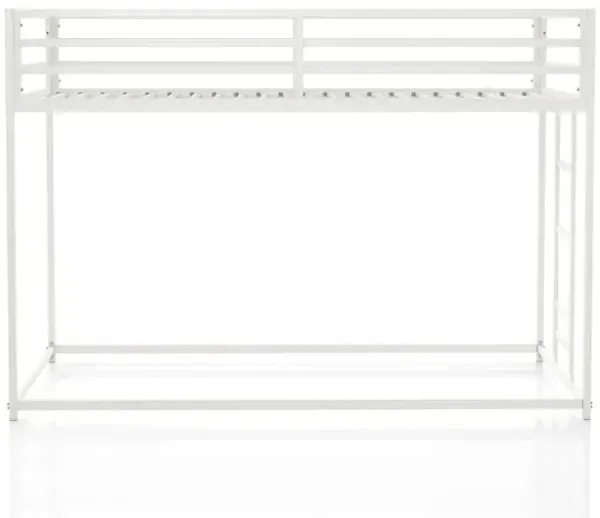 Jackson White Metal Twin over Twin Low Profile Bunk Bed