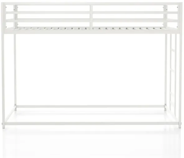 Jackson White Metal Twin over Twin Low Profile Bunk Bed