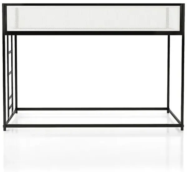 Jackson Black and White Metal Twin over Twin Low Profile Bunk Bed