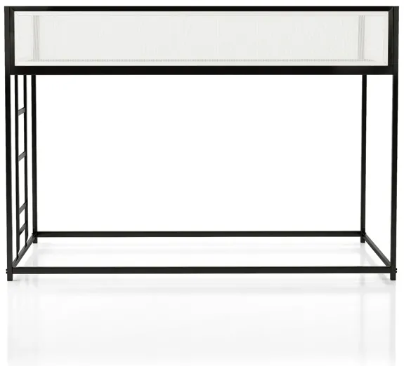 Jackson Black and White Metal Twin over Twin Low Profile Bunk Bed