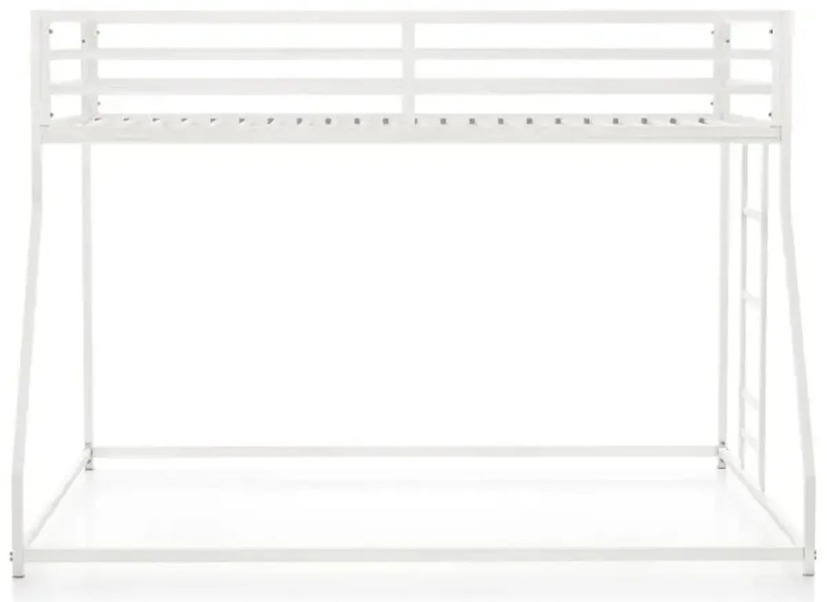 Jackson White Metal Twin over Full Low Profile Bunk Bed