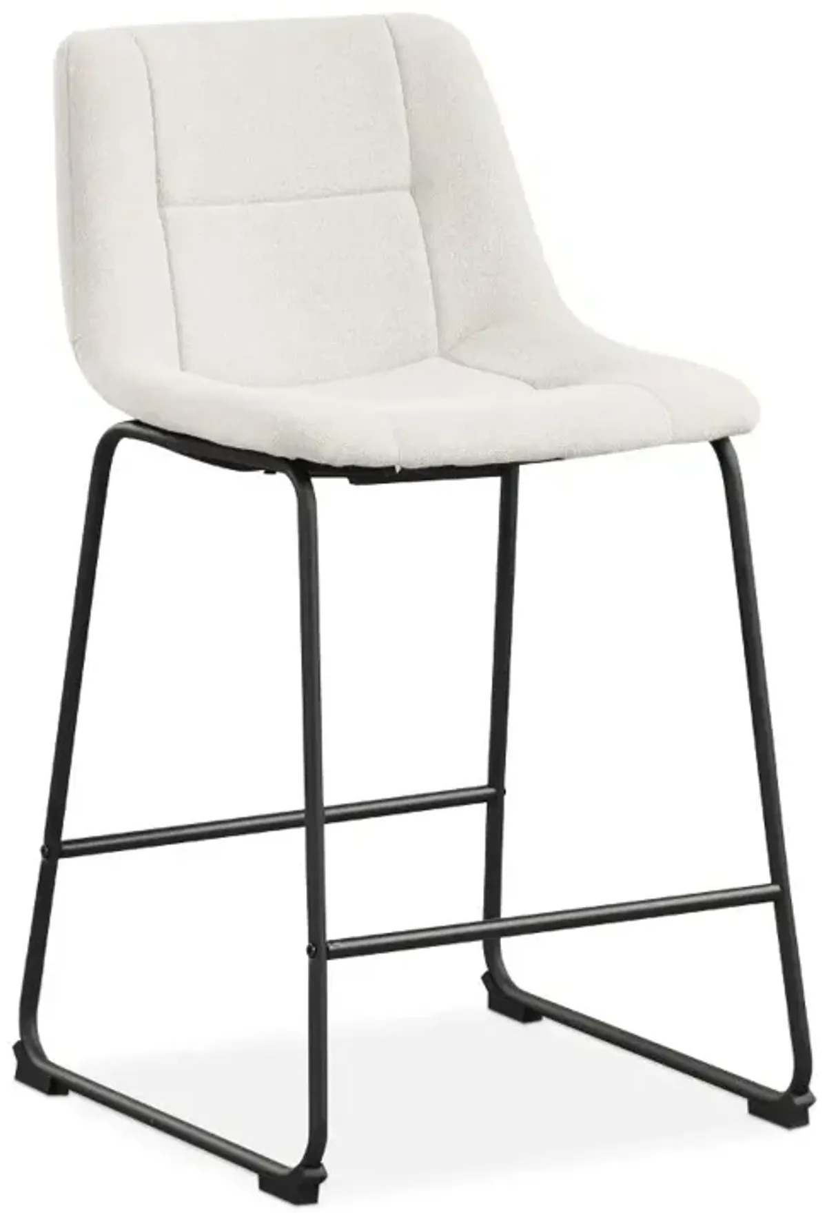 Eamon White Counter Height Stools, Set of 2