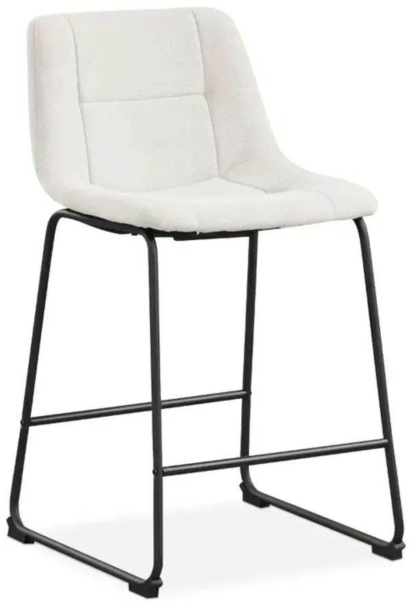 Eamon White Counter Height Stools, Set of 2