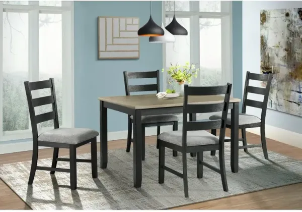 Martin Gray and Black 5 Piece Counter Height Dining Set