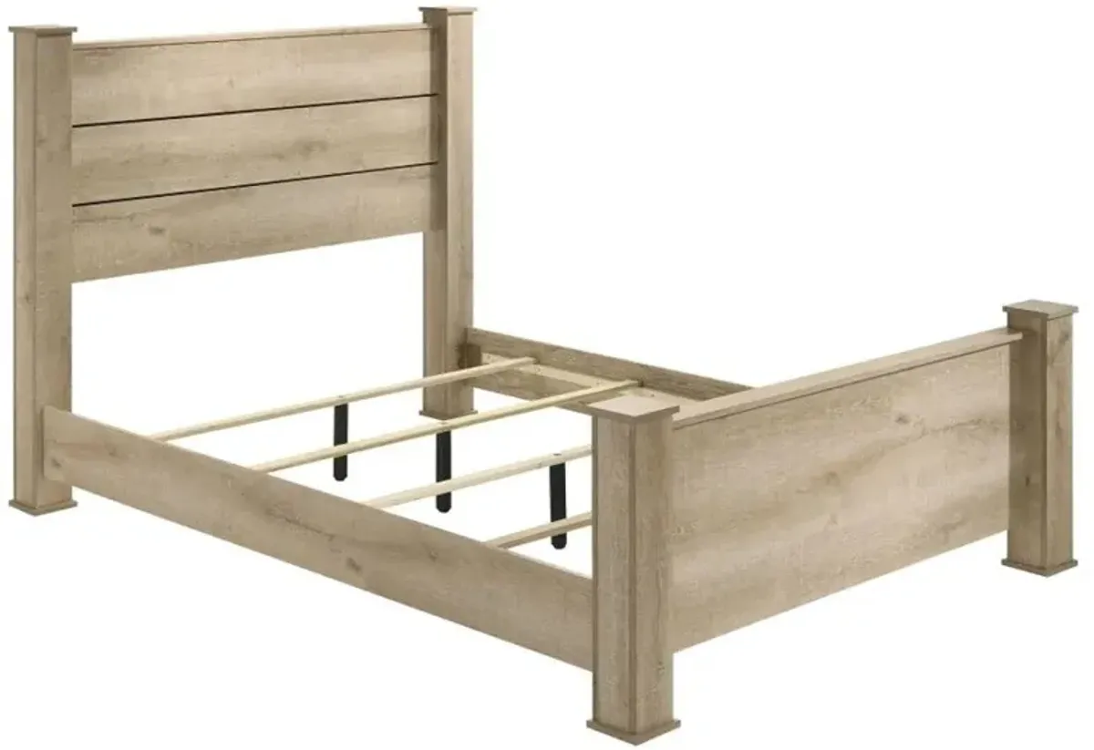 Glen Washed Oak Queen Bed