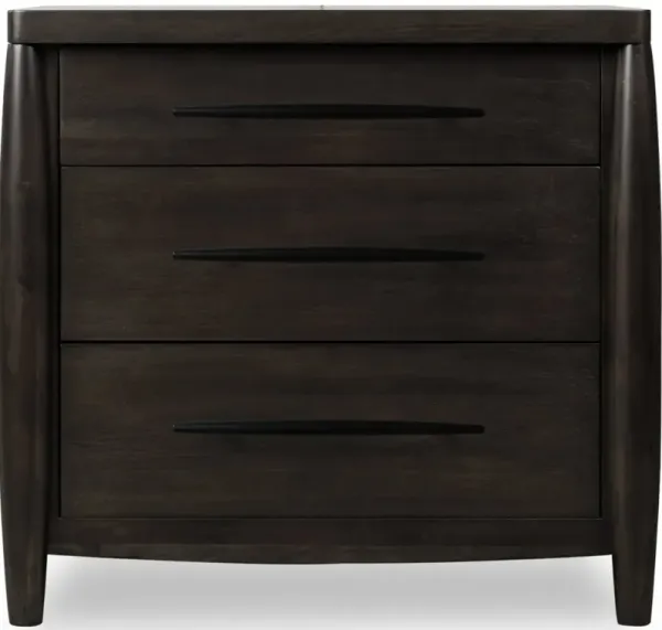 Koko Minx Brown 3-Drawer Nightstand