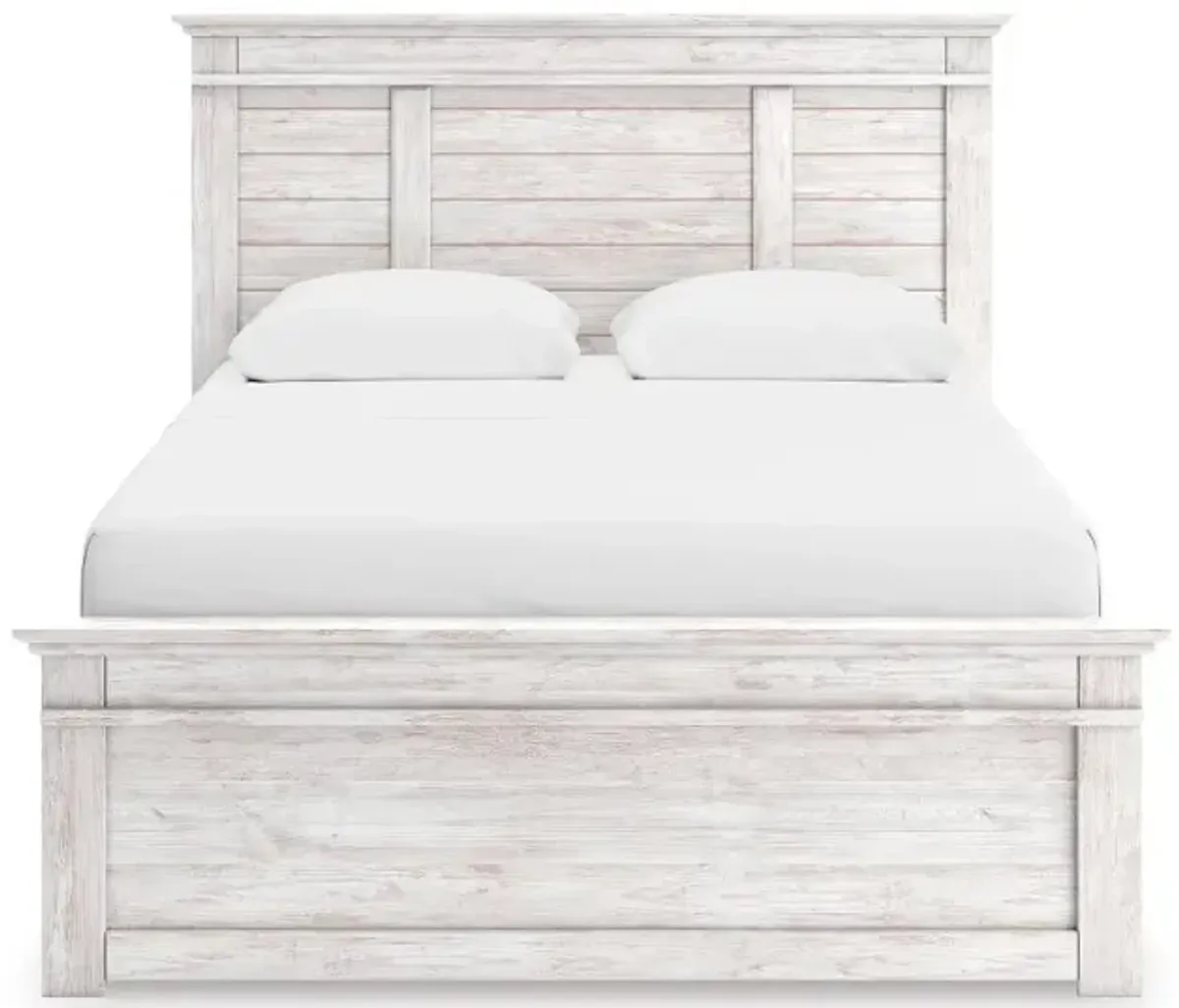 Whisper Whitewash Paneled Twin Bed