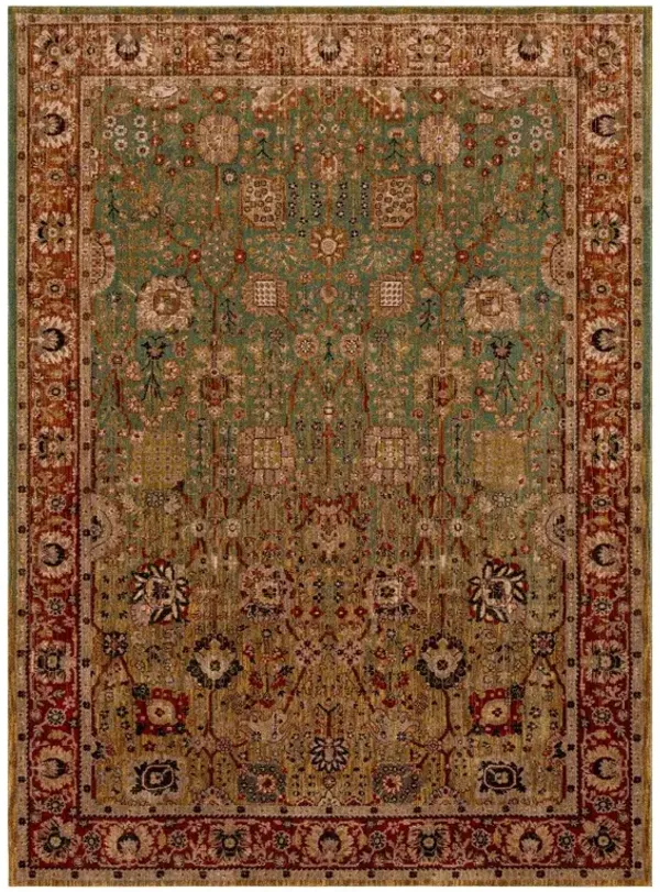 Myanmar 5 x 8 Aquamarine Area Rug