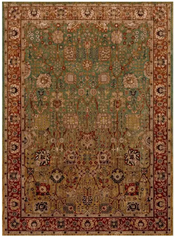 Myanmar 8 x 11 Aquamarine Area Rug