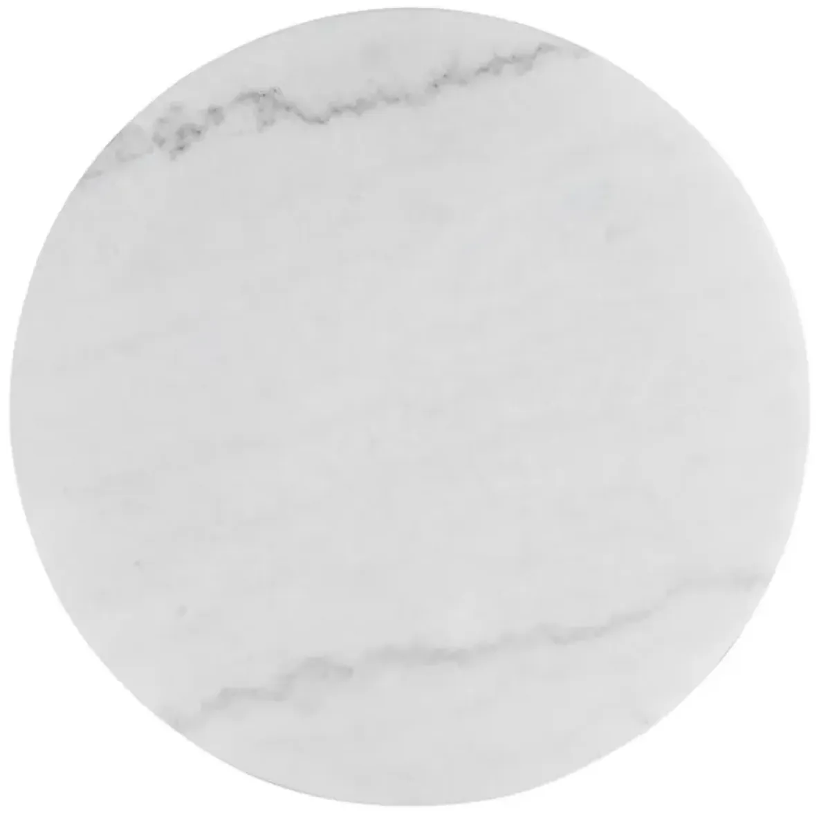 Vida White Marble End Table