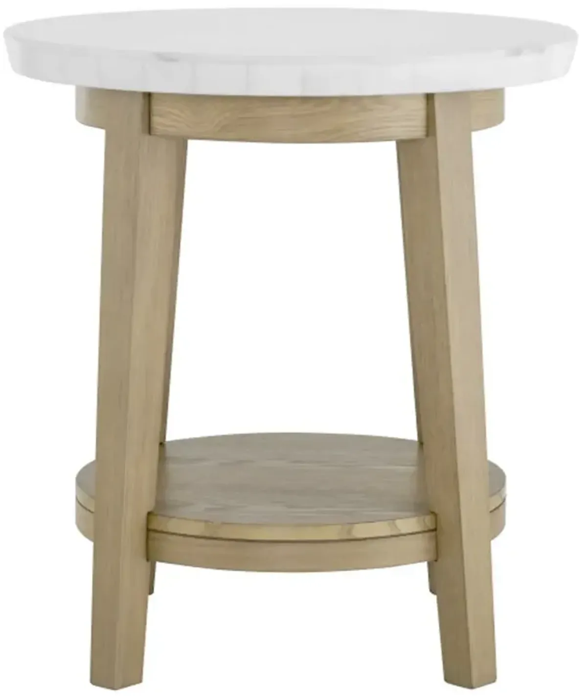 Vida White Marble End Table