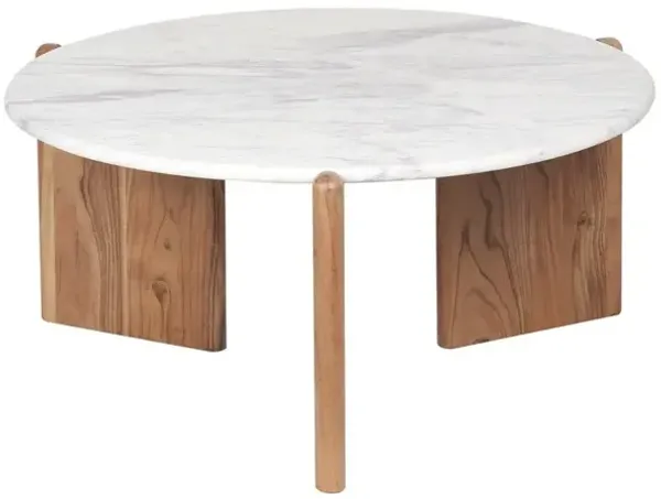Hepburn White Marble Coffee Table