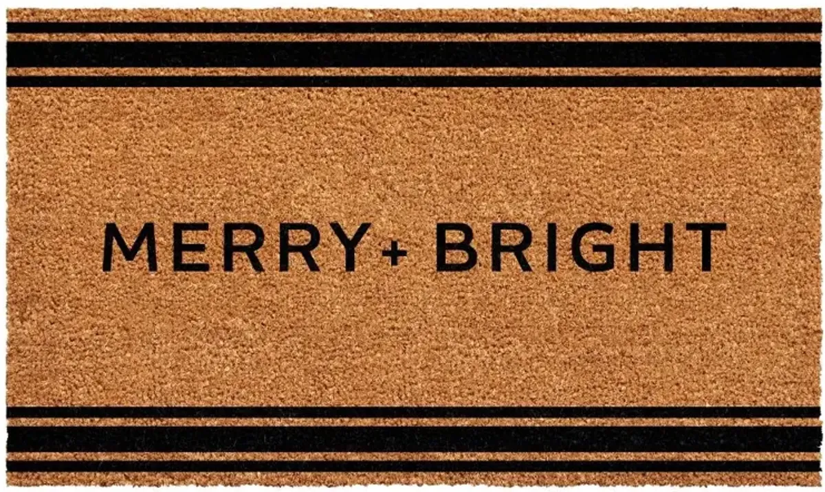 French Stripe Merry + Bright Doormat