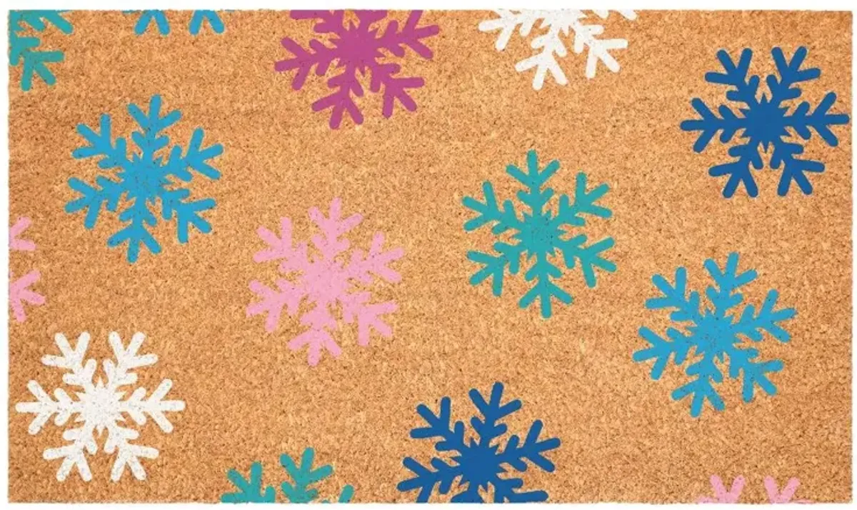 Colorful Snowflake Doormat