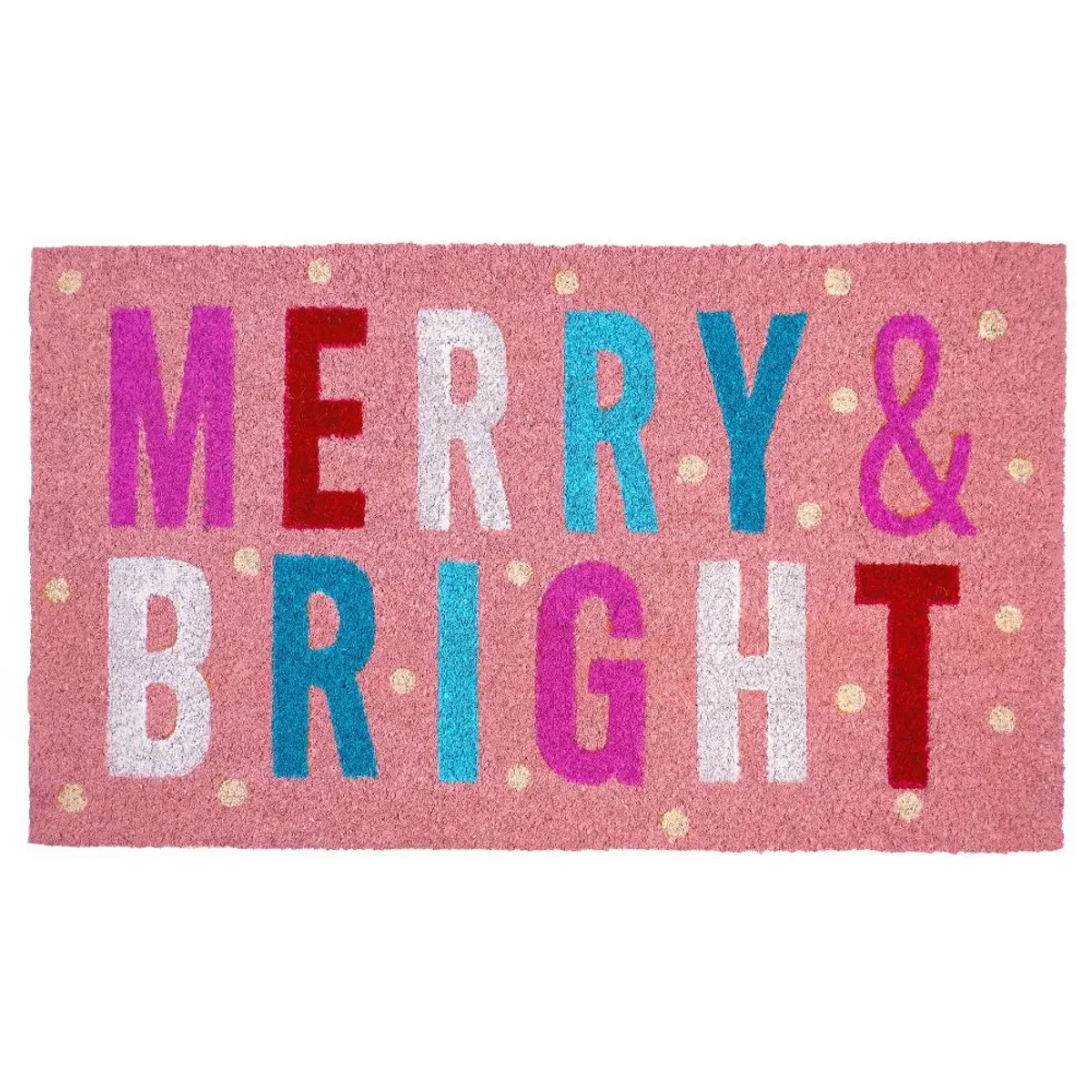 Pink Merry & Bright Doormat