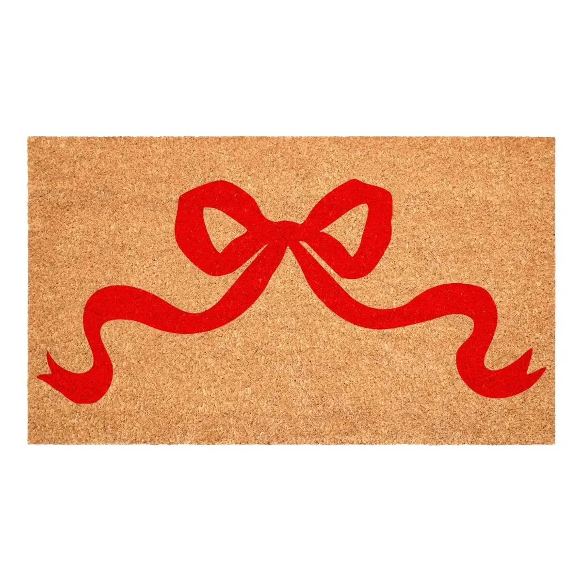 Pretty Red Bow Doormat