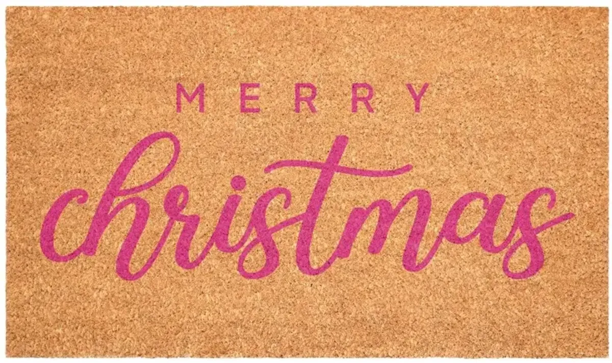 Pink Classic Christmas Doormat