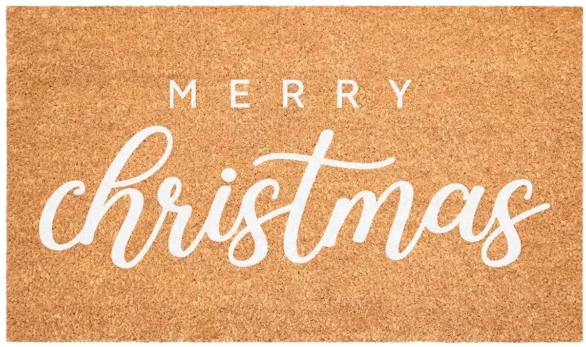 White Classic Christmas Doormat