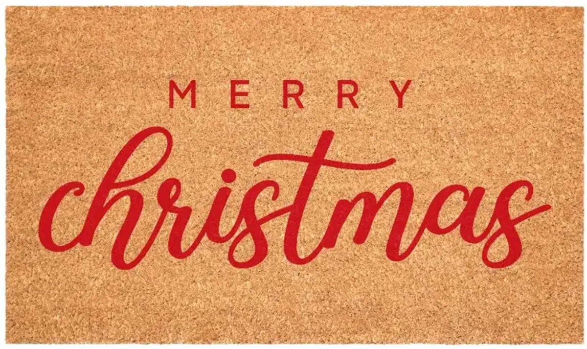 Red Classic Christmas Doormat