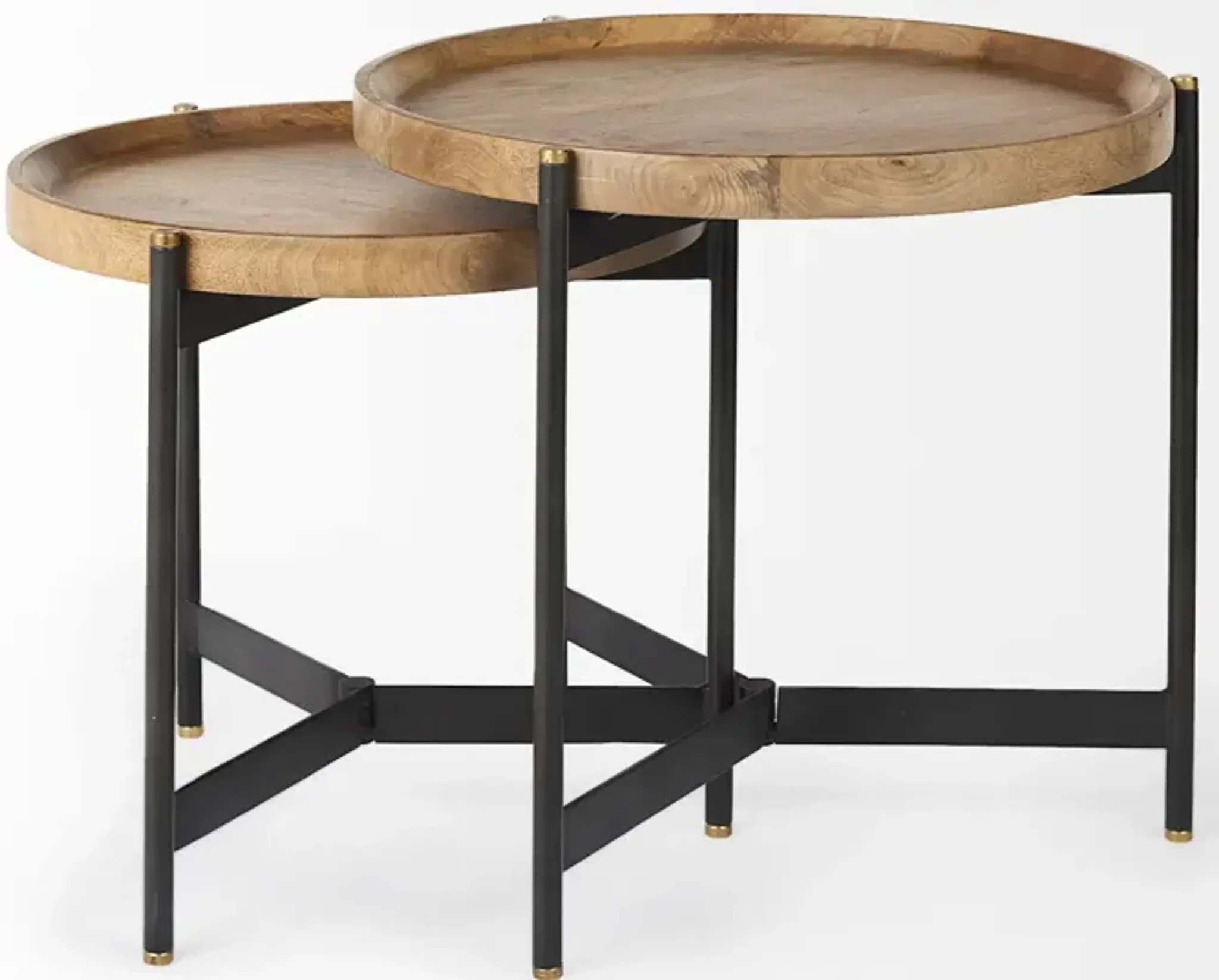 Marquisa Light Brown Wood Nesting Side Tables Rc Willey | Furniture.com