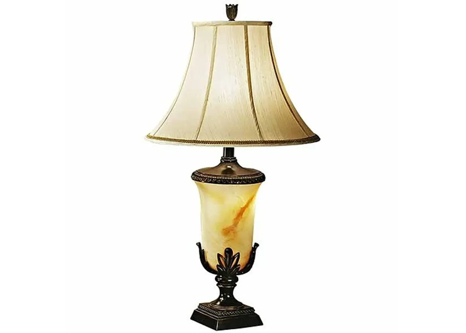 36 Inch Garden Blossom Faux Alabaster Table Lamp