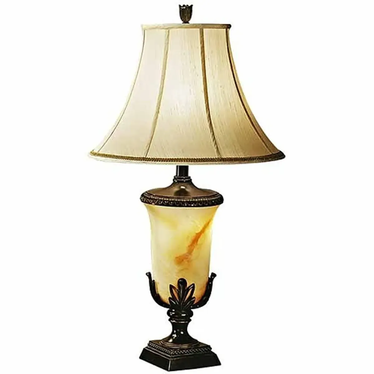 36 Inch Garden Blossom Faux Alabaster Table Lamp