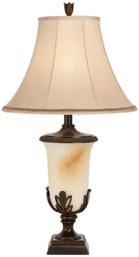 36 Inch Garden Blossom Faux Alabaster Table Lamp