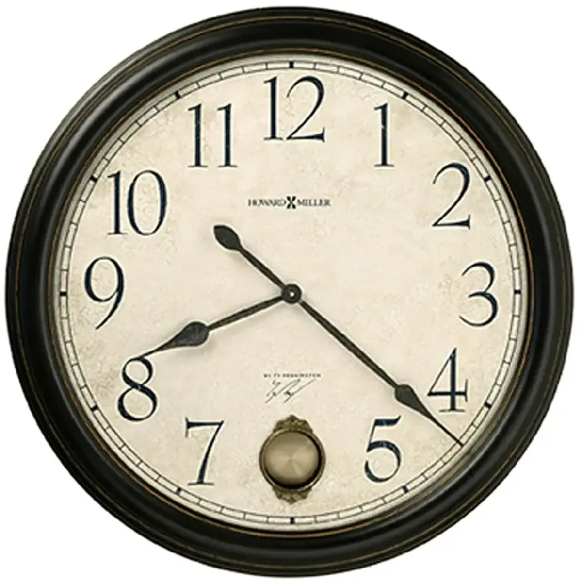 Glenwood Falls Black Satin Wall Clock