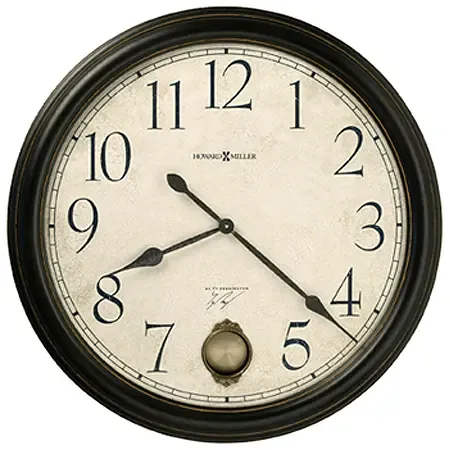 Glenwood Falls Black Satin Wall Clock