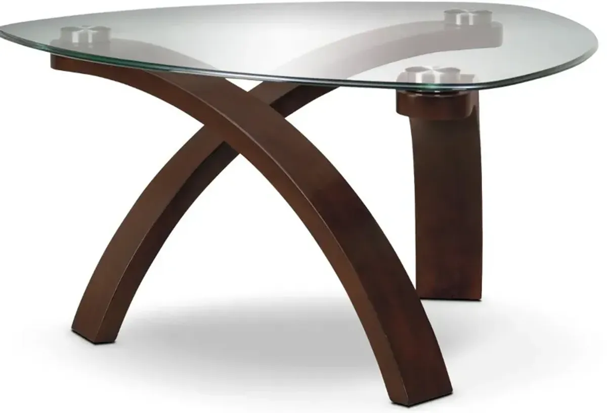 Allure Brown Glass Coffee Table