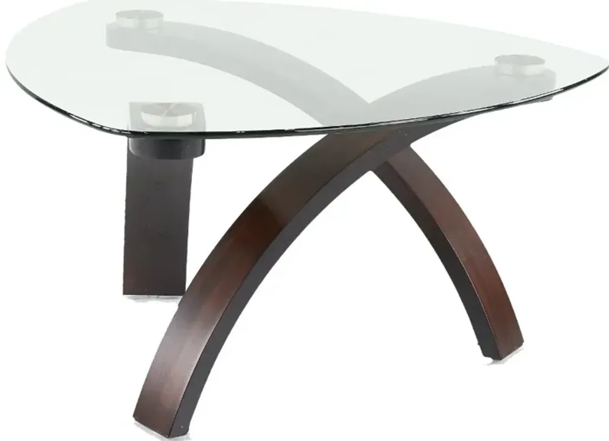 Allure Brown Glass Coffee Table