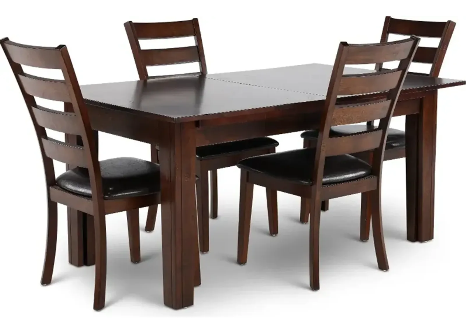 Kona Brown 5 Piece Dining Set with Ladderback Chairs