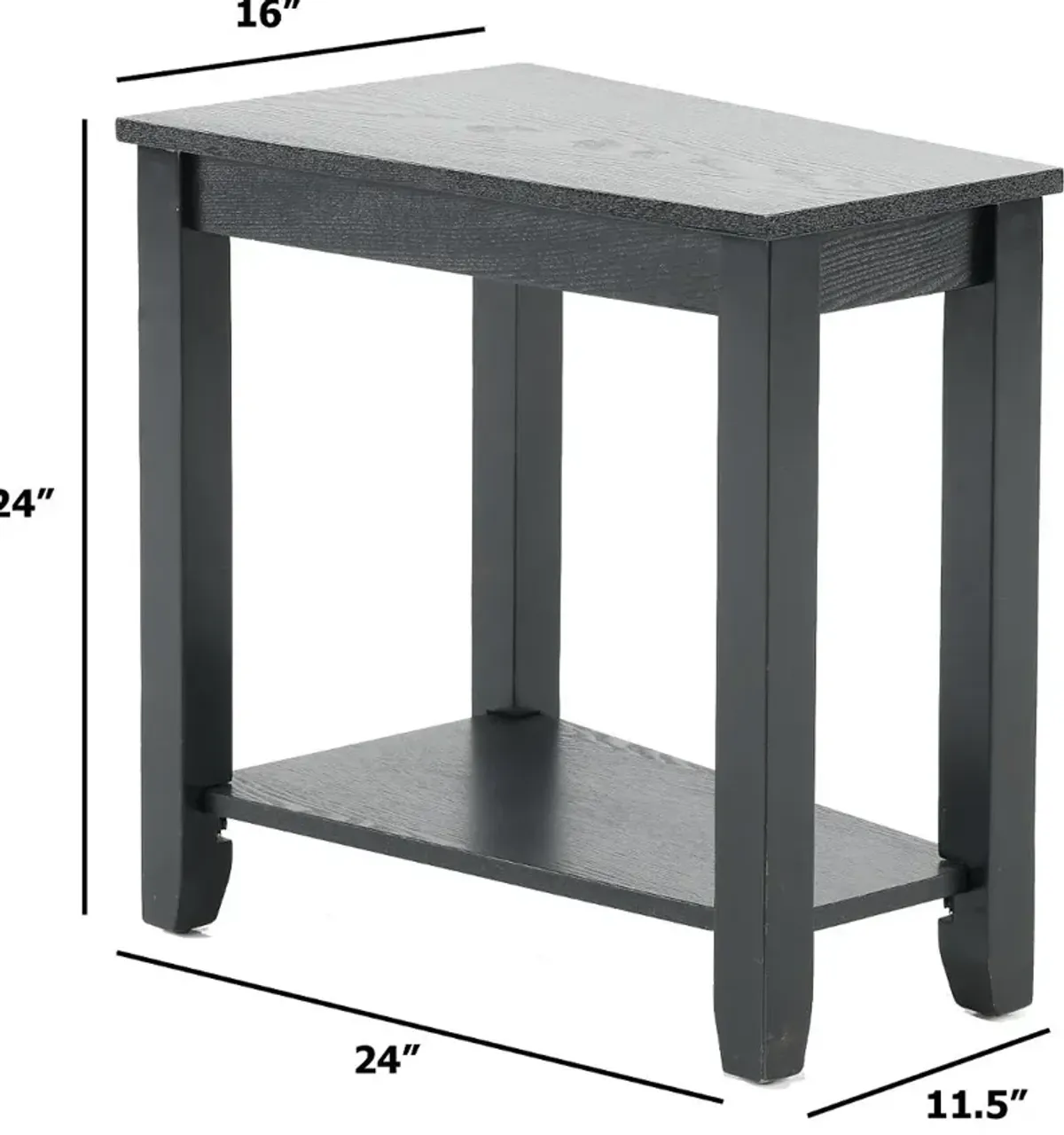 Wedge Black Side Table