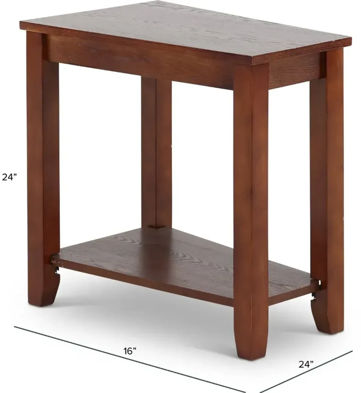 Wedge Espresso Side Table